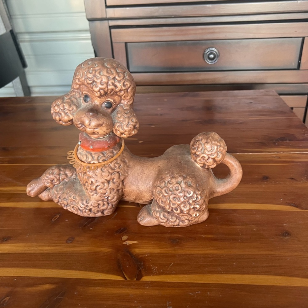 Vintage Ceramic Poodle Figurine